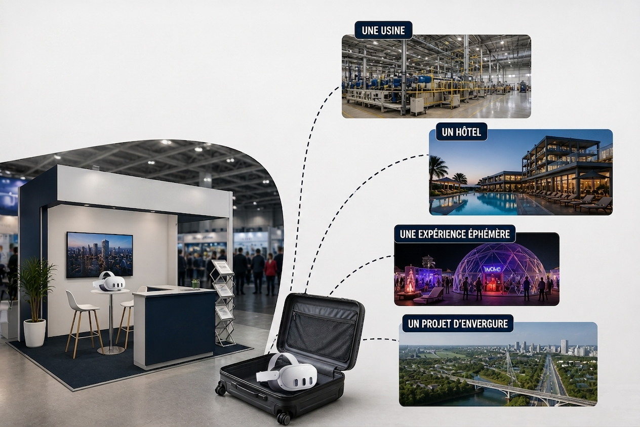 Solution de réalité mixte Alternate Events sur stand professionnel